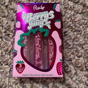 🌼3for 15$🌼 NWT RUDE Berry Juicy 3piece set of strawberry lipgloss